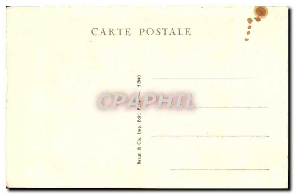 Musée du Louvre — Salle du philosophe en méditation — édition Braun & Cie, Imp. Edit. 2540 - Rückseite