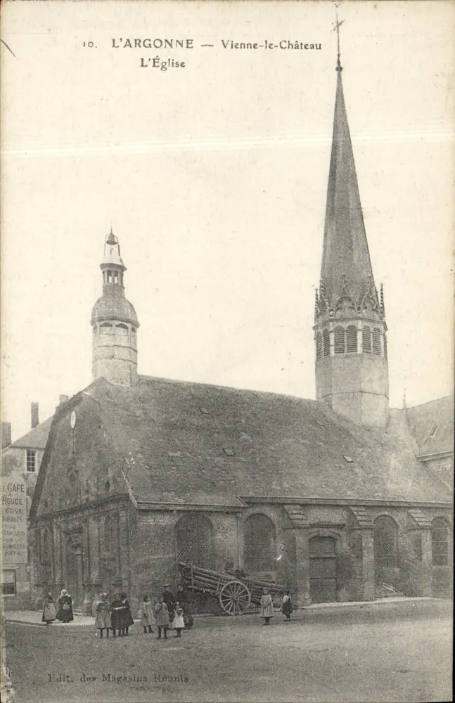 Die Argonne — Vienne-le-Château — Die Kirche - Vorderseite