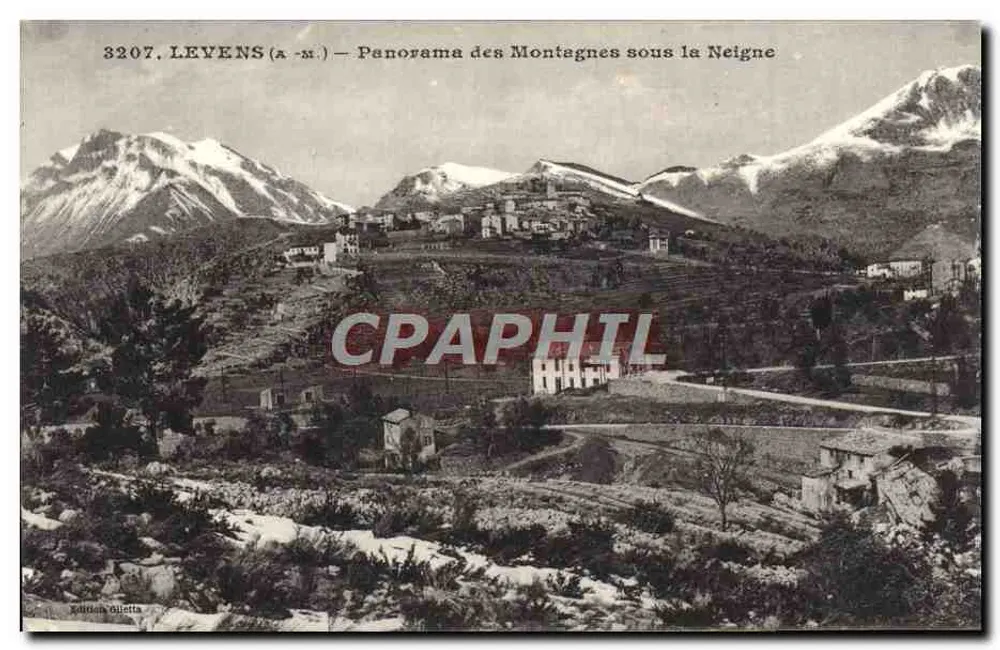 Levens (a.-m.) — Panorama der Berge unter Schnee — Giletta-Ausgabe - Vorderseite