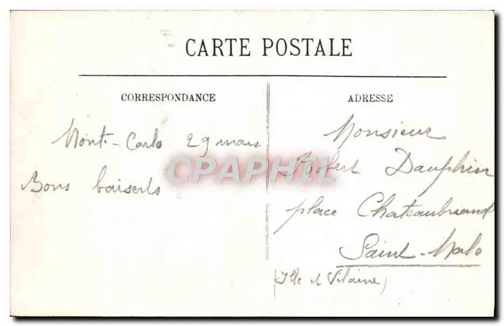 Monte-Carlo — Nos Jardins — LL. n°105 - Verso