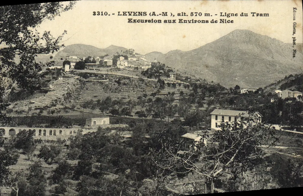 Levens (A.-M.) — Excursão aos Arredores de Nice — Edição Giletta, fot. Nice - Frente