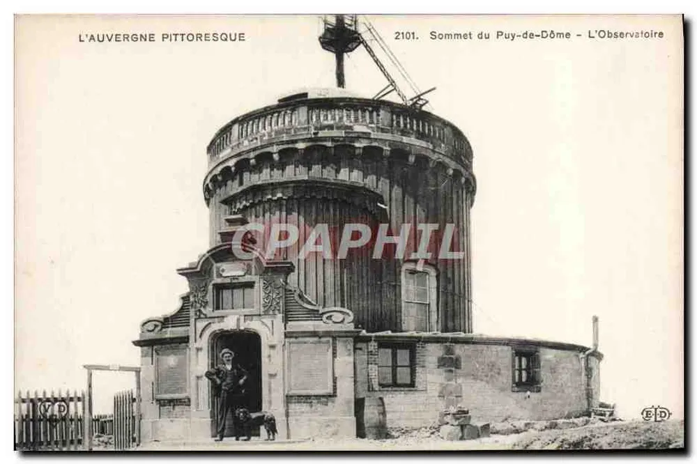 Gipfel des Puy-de-Dôme — Das Observatorium — L'Auvergne Pittoresque, n°2101 - Vorderseite