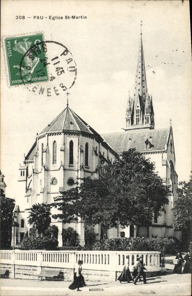 Pau - Igreja de São Martinho — n° 208 — editor desconhecido - Frente