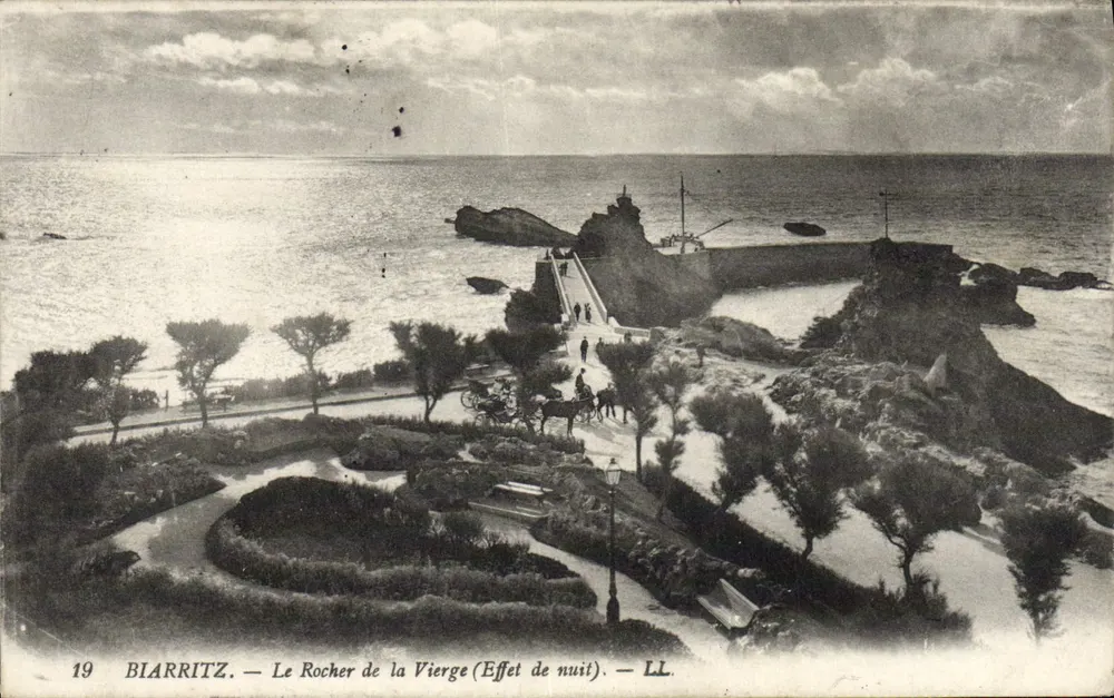 Biarritz — Le Rocher de la Vierge (Nacht-Effekt) — LL. N°19 - Vorderseite