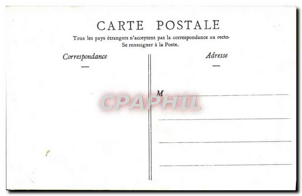 Bordeaux — Hotel das Pós e Telégrafos — Edição das "Damas de Escritório", Bordeaux - Verso