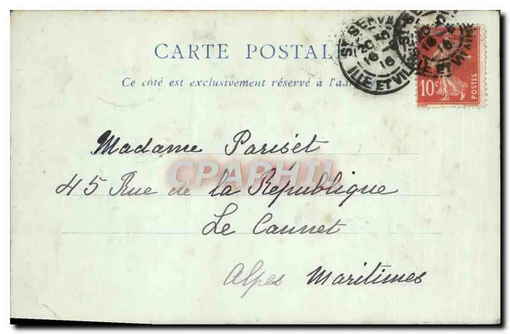 Lyon - A Igreja de São Bonaventura - Papeterie Dujand, Lyon, n°22 - Verso