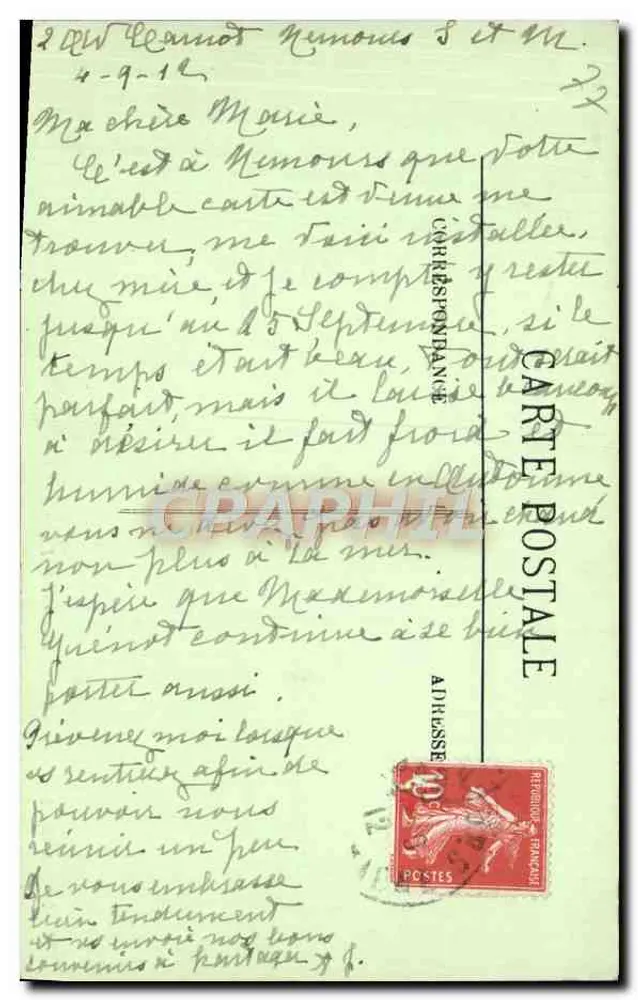 Nemours — Rochers Beauregard — LL. — N°76 - Verso