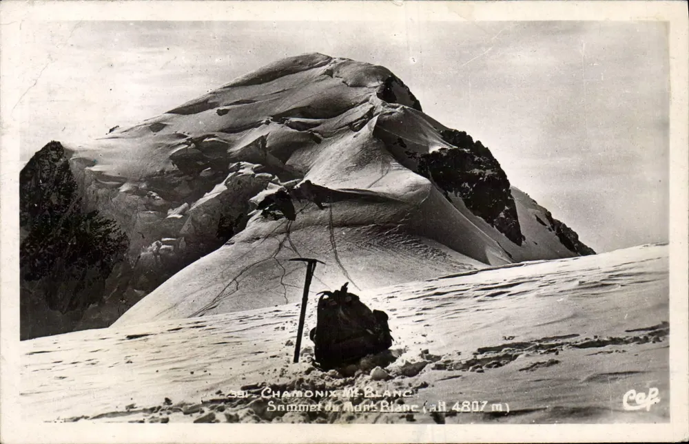 Cume do Mont-Blanc — vista dos glaciares — CEP - Frente