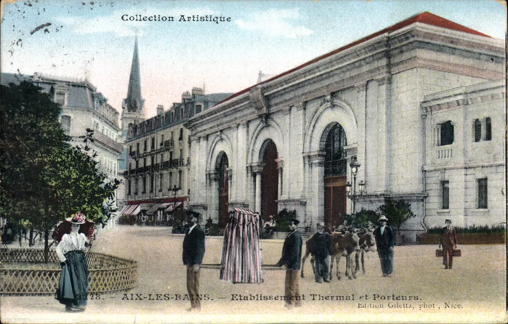 Aix-les-Bains — Thermalbad und Portier — Edition Gilelta, Foto von Nice - Vorderseite