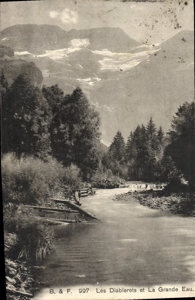 Les Diablerets e a Grande Eau — B. & F. 997 - Frente