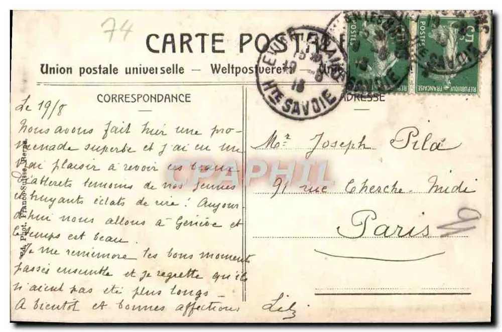 Les Diablerets e a Grande Eau — B. & F. 997 - Verso