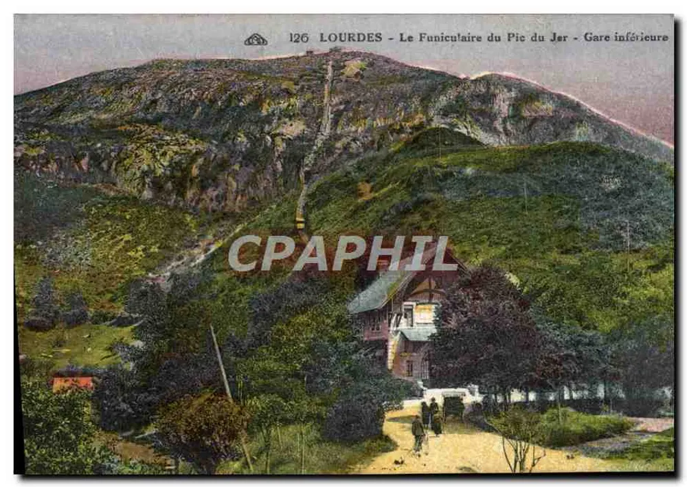 Lourdes - Der Funicular des Pic du Jer - Untere Station - Vorderseite