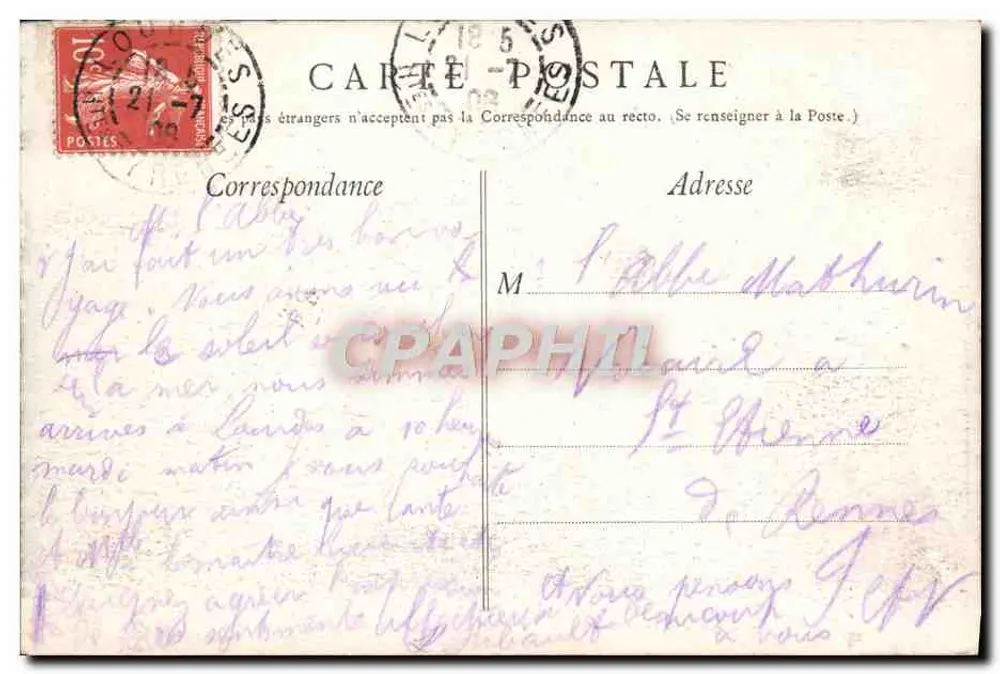 LOURDES. — Primeira Estação: Jesus diante de Pilatos. — Edição F. V. - Verso