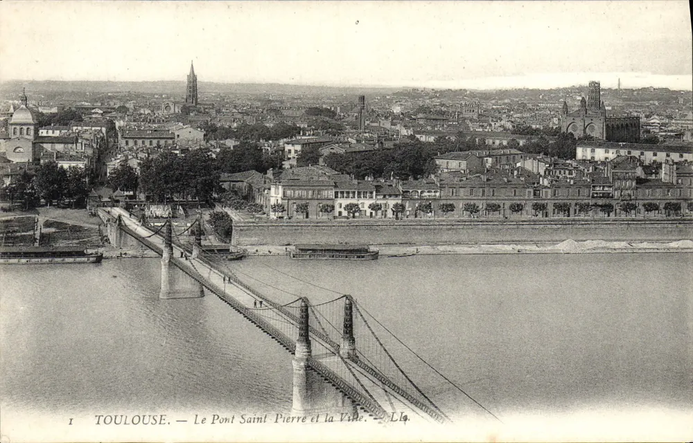 Toulouse — Brücke Saint-Pierre und die Stadt — L.La - Vorderseite