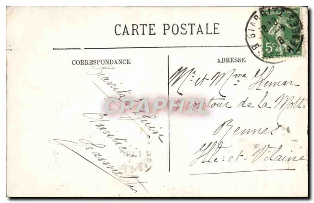 Biarritz — Visão geral da Praia — LL. n°47 - Verso