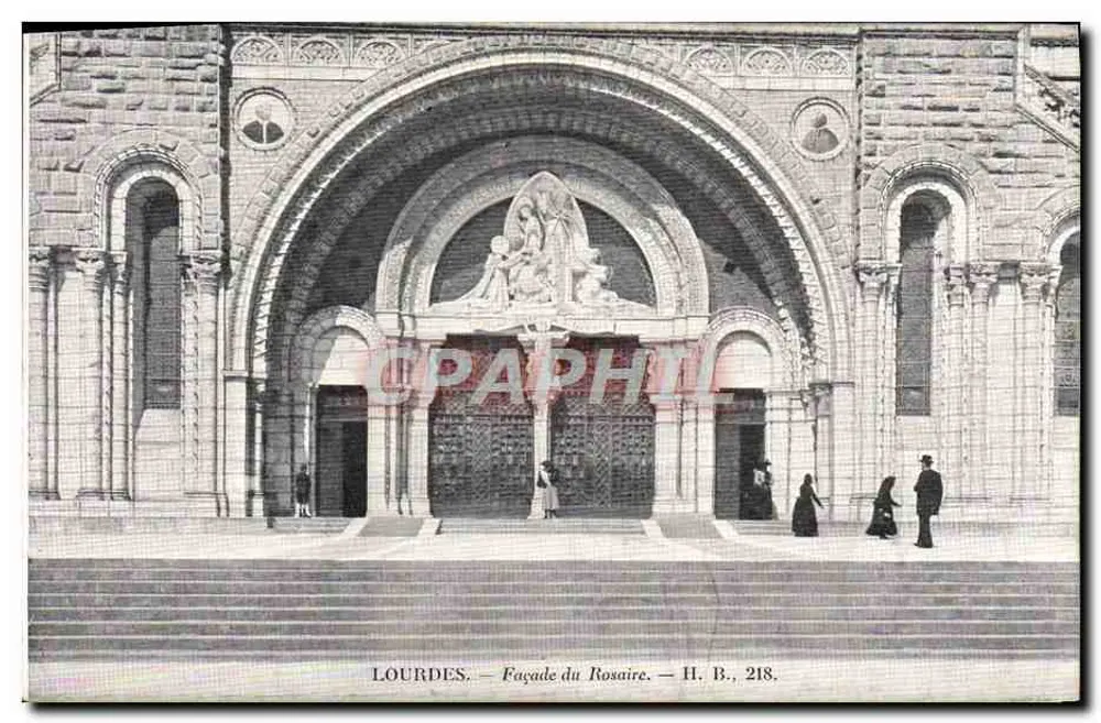 Lourdes — Fachada do Rosário — H. B., 218 - Frente