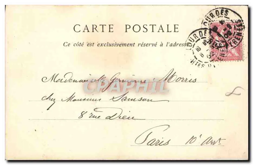 Lourdes — A Grotta Milagrosa — ND Fot. — Hotel Royal, L. Ross, Lourdes - Verso