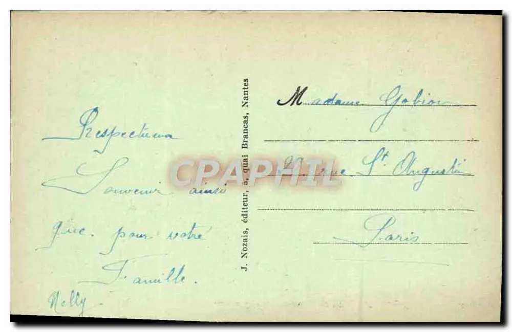 LUÇ-sur-MER (Calvados) — Claro de luar — J. Nozais, editor, Nantes - Verso