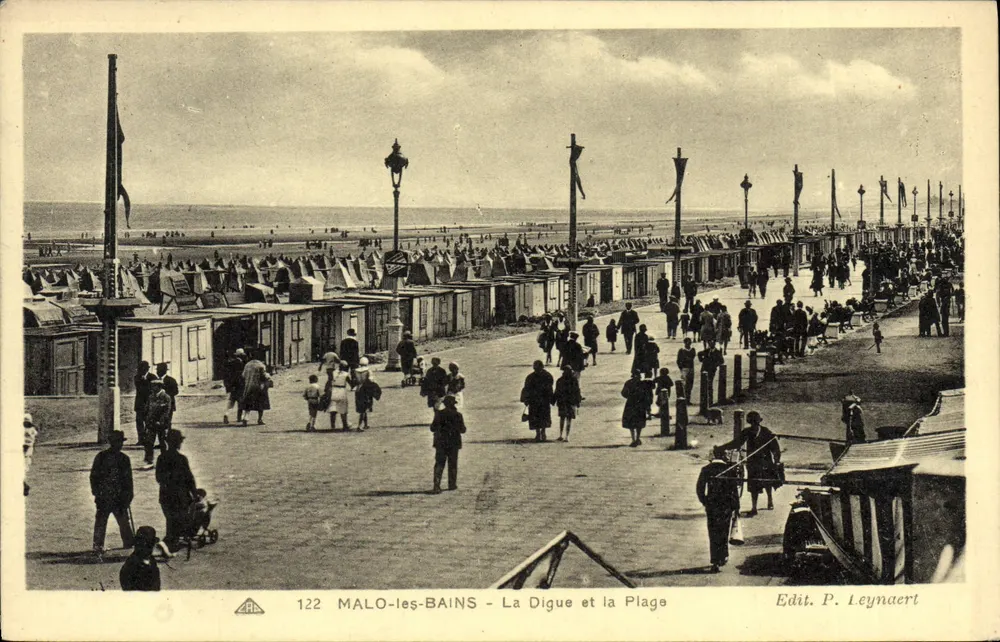 MALO-les-BAINS - Die Mole und der Strand — Edit. P. Leynaert, Nr. 122 - Vorderseite