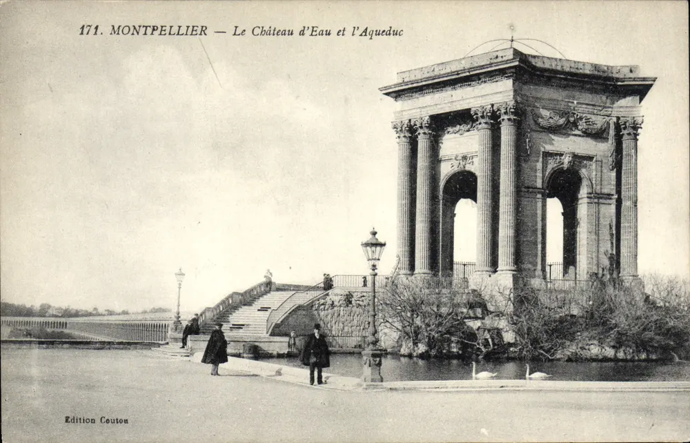 Montpellier — O Castelo da Água e o Aqueduto — Edition Couton n°171 - Frente