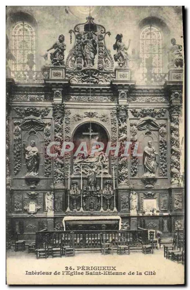 Périgueux — Innenansicht der Kirche Saint-Étienne der Stadt — Verlag: Lévy & Cie, Nr. 24 - Vorderseite