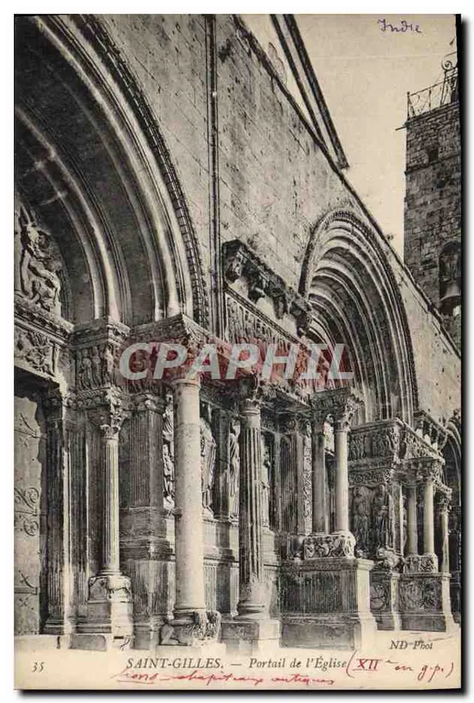 Saint-Gilles — Portal der Kirche (12. Jahrhundert) — ND-Phoï, n°35 - Vorderseite