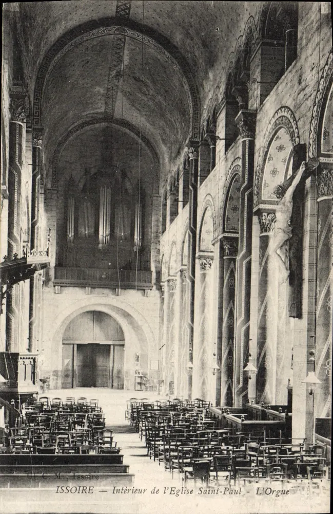 Issoire — Innenraum der Kirche Saint-Paul — Das Orgel - Vorderseite