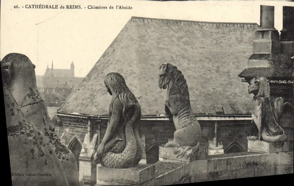 Catedral de Reims — Chimères da Abside — Edição Reims-Touriste, n°26 - Frente