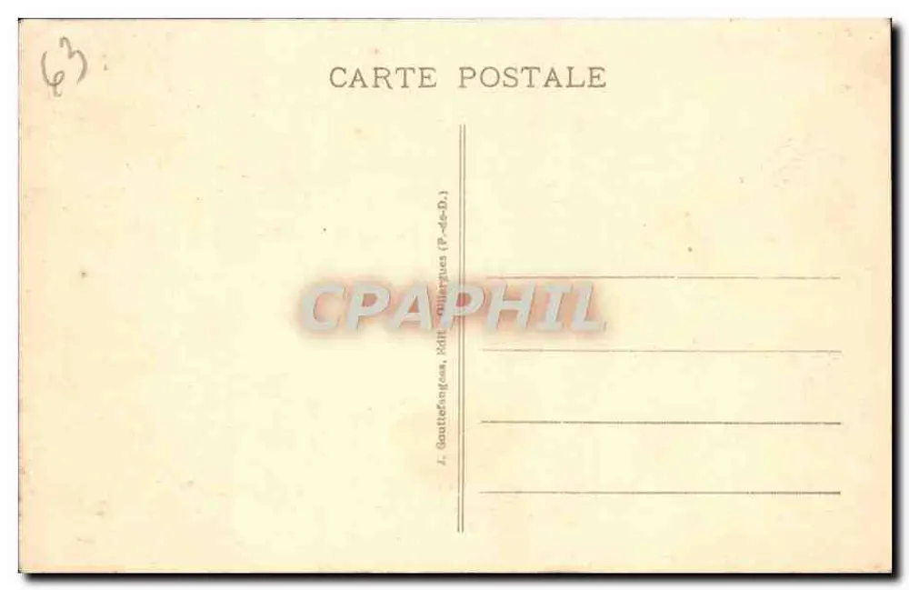 Le Puy de Sancy — Le Mont-Dore — 1886 m. d'altitude — G. d'O. — L'Auvergne Poétique - Verso