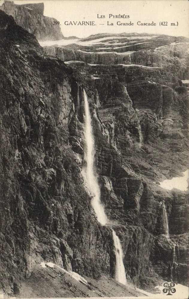 Gavarnie — A Grande Cascata (422 m.) — Os Pirineus, n° 299 - Frente