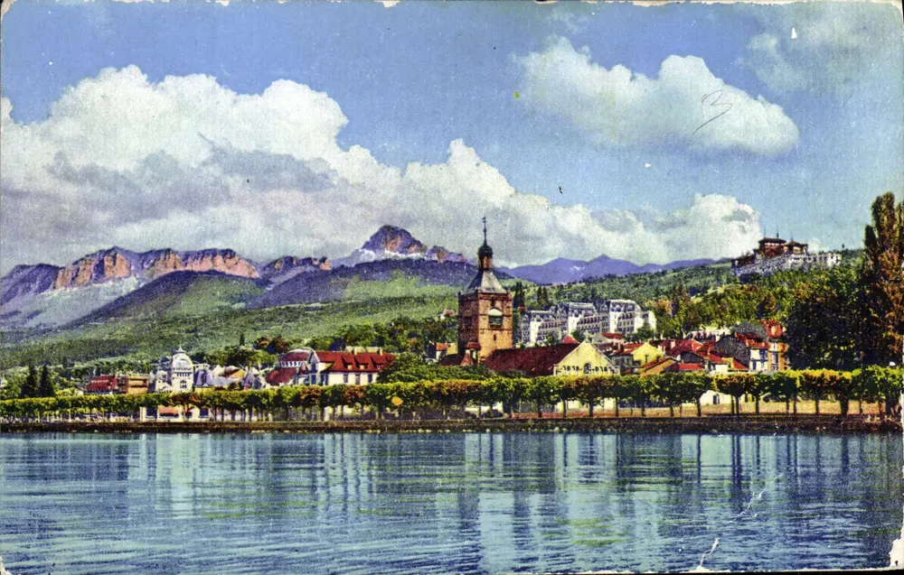 Evian-les-Bains en de Dent d'Oche — Editie Anjou - Voorkant