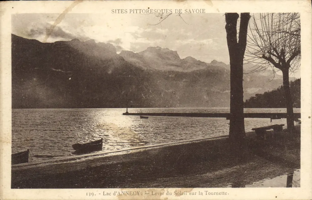 See Annecy — Sonnenaufgang über die Tournette — pittoreske Orte der Savoie, n°139 - Vorderseite