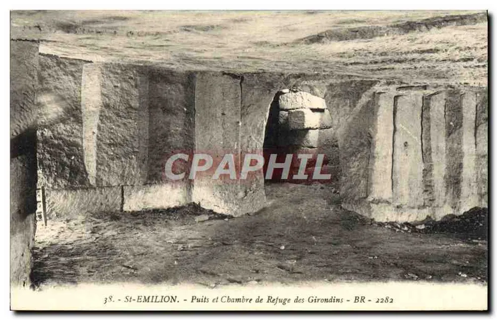 St-Emilion - Brunnen und Schutzkammer der Girondins - BR - 2282 - Vorderseite