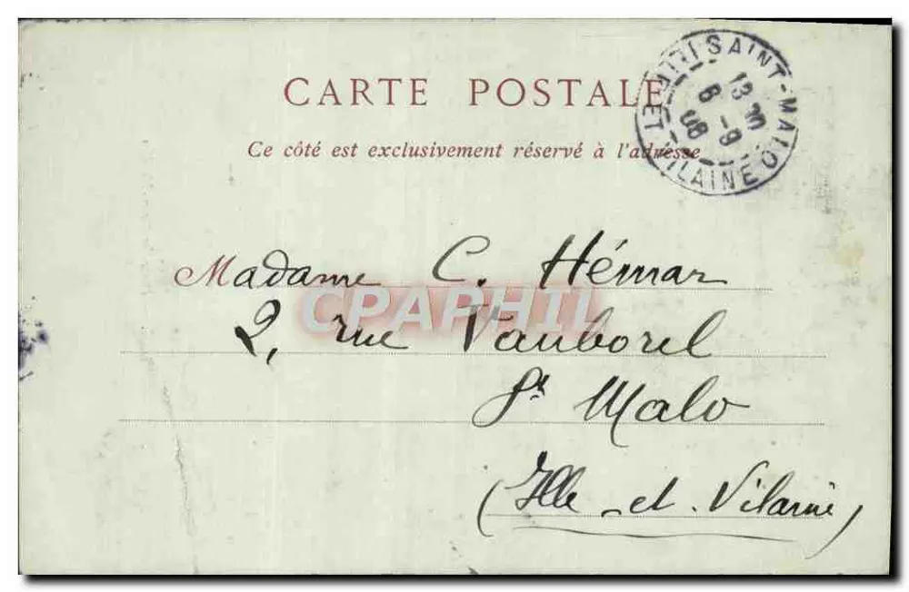 La Rochelle — Tor der Zwei Mühlen — Foto. Bons Bairens - Rückseite