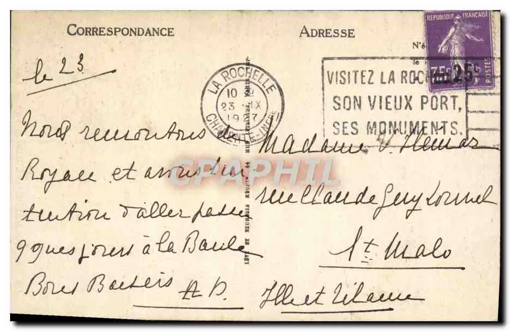 La Rochelle — Das Rathaus — LL 139 - Rückseite