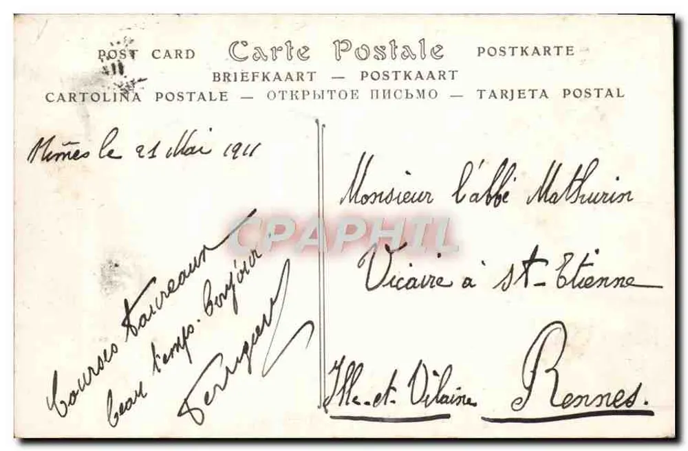 Nîmes — Die Arenen, äußere Ansicht, westliche Seite — ND Phol. - Rückseite