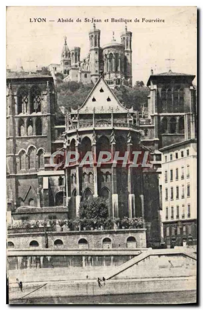 LYON — Abside de St-Jean e Basílica de Fourvière - Frente