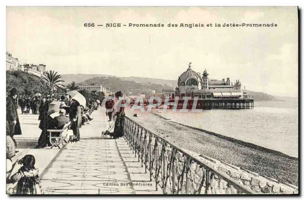 Nice - Promenade des Anglais und Jetée-Promenade — Edition Bayton-Îrères, Nr. 656 - Vorderseite