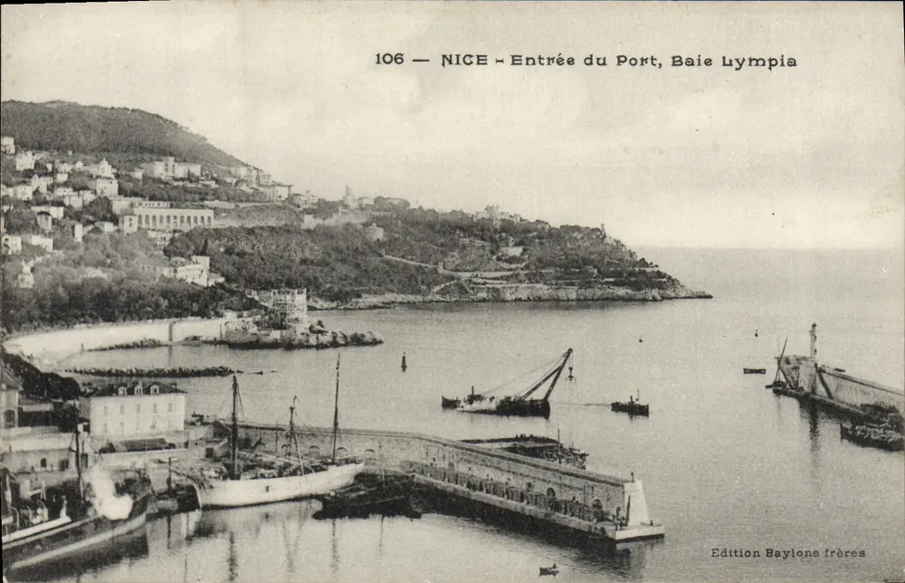 NICE — Eingang zum Hafen, Bucht von Lympia — Edition Baylone frères, n° 106 - Vorderseite
