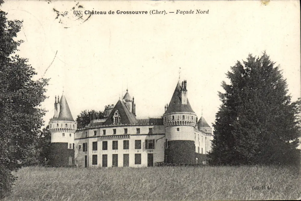 Château de Grossouvre (Cher) — Façade Nord — Coll. H. L. - Voorkant
