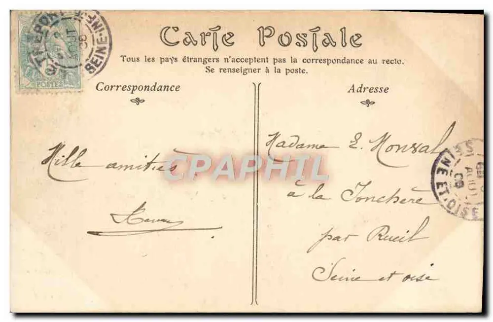 Le Tréport — Die Mole und der Hafen-Eingang — ND Phot - Rückseite