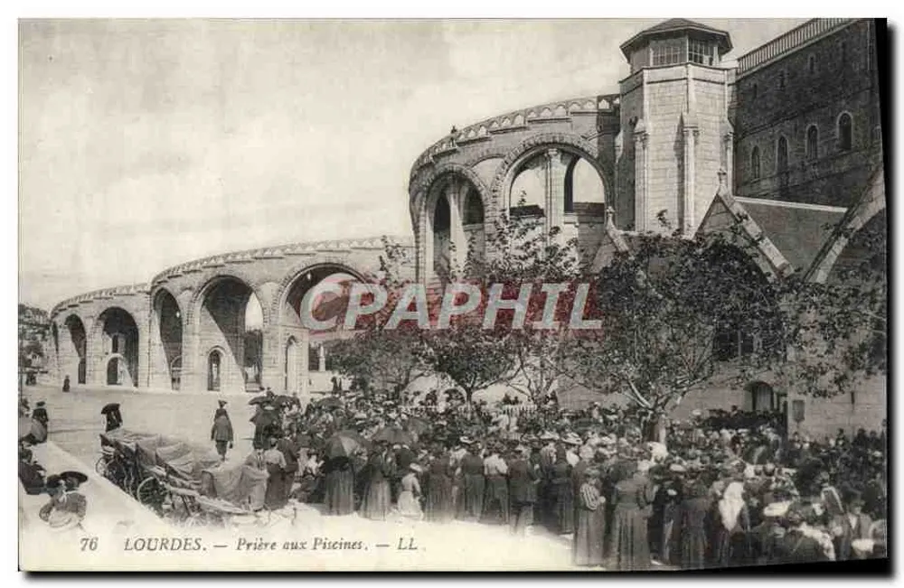 Lourdes — Oração nas Piscinas — LL - Frente