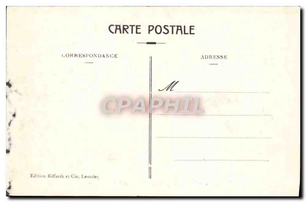 Lourdes — Monument offert par le Diocèse de Cambrai — 1912. Éditeur Riffarth et Cie. - Rückseite