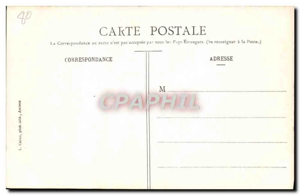 Amiens - Kathedrale - Leben des hl. Johannes des Täufers (1) — L. Carou, phot. edit., Amiens, n° 363 - Rückseite