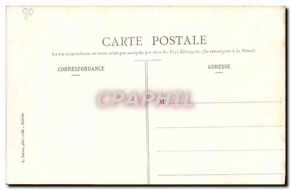 Amiens - Kathedrale - Leben des hl. Firmin (2) - L. Caron, phot.-edit. Amiens - Rückseite