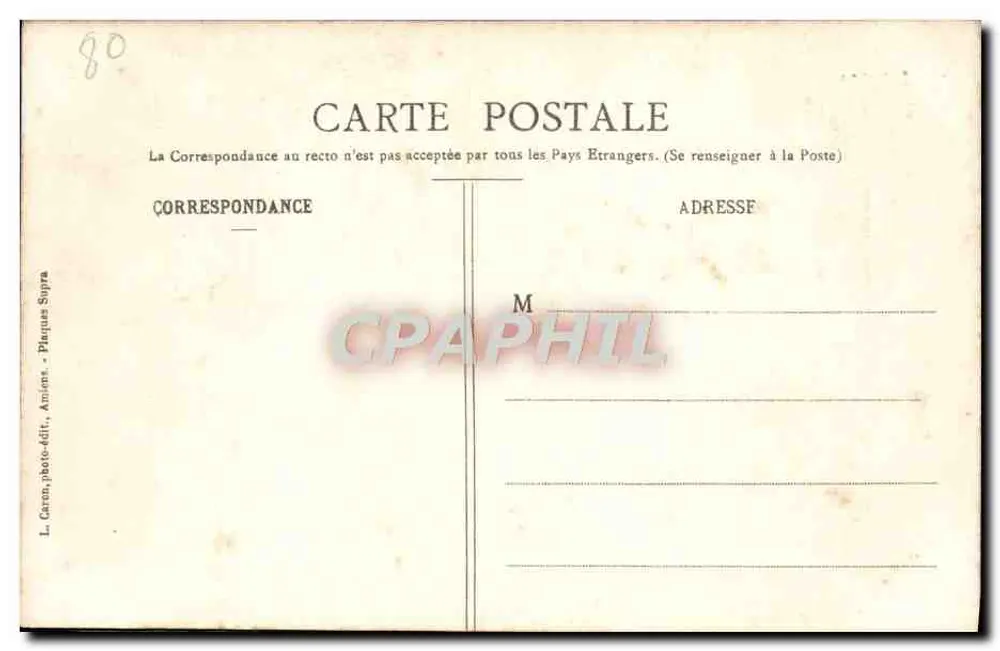 Amiens - Kathedrale - Chimären und Gargoyle — L. Caron, photo-édit., Amiens, n° 585 - Rückseite