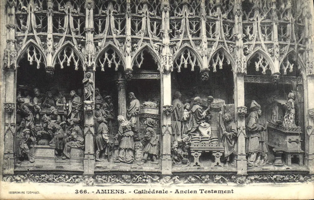 Amiens - Catedral - Antigo Testamento — cena esculpida gótica — Isobromure (Dépose), n° 366 - Frente
