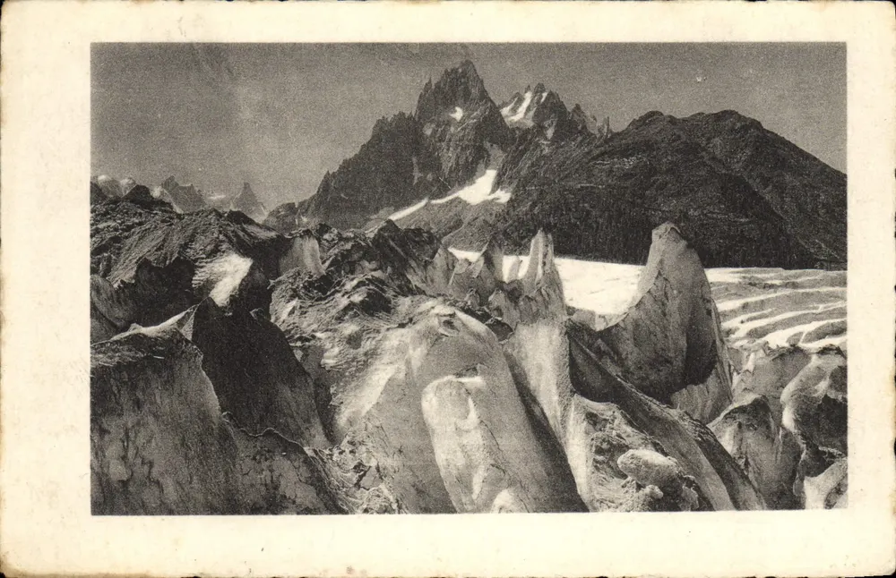 Chamonix — Mar de gelo, vista do Chapéu — G. Tairraz, fot.édit. Chamonix-Mont-Blanc - Frente