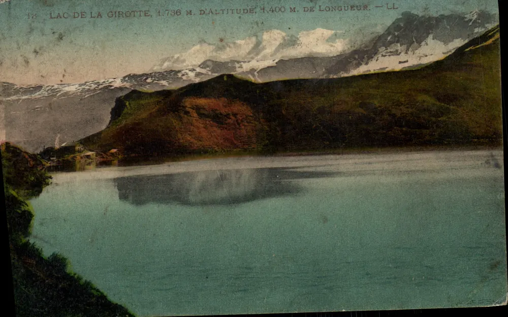 Lago da Girotte — 1.736 m de altitude, 1.400 m de comprimento — LL - Frente