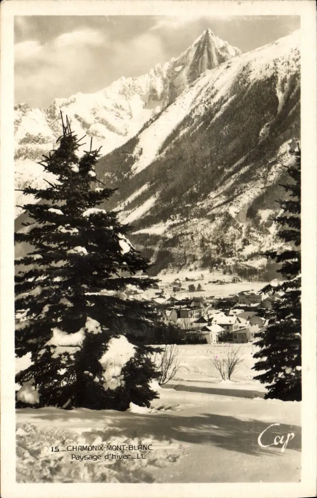 Chamonix-Mont-Blanc — Paisagem de inverno — Cap LL n°15 - Frente